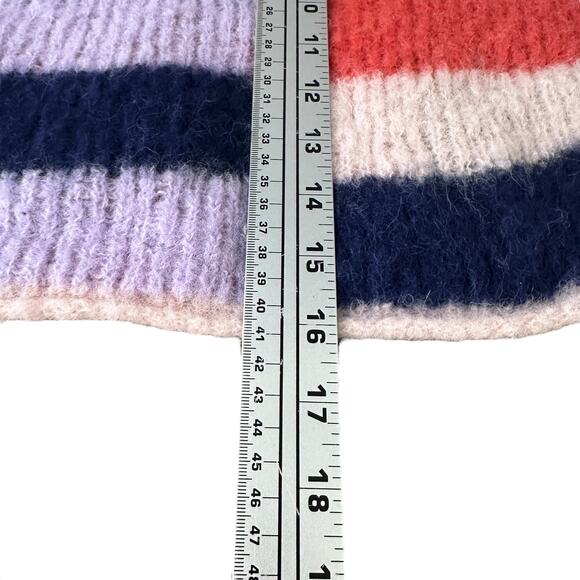 Free People Cropped Sweater Women’s Medium Multi Striped Alpaca Blend Pullover - Picture 10 of 10